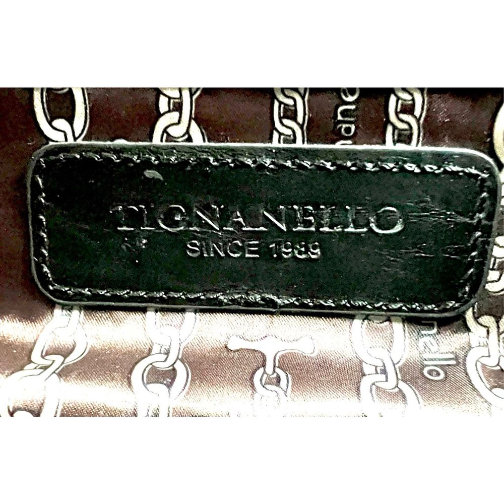 Tignanello shoulder bag in a very nice purple color with black accents - Picture 9 of 9